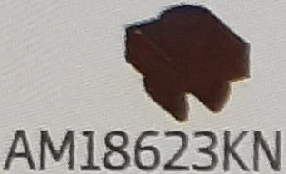 Plate Modified 1 x 1 with underside clip in Brown, Dark