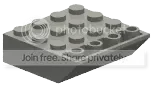 Slope brick 45 4 x 4 inverse in Gray, Light