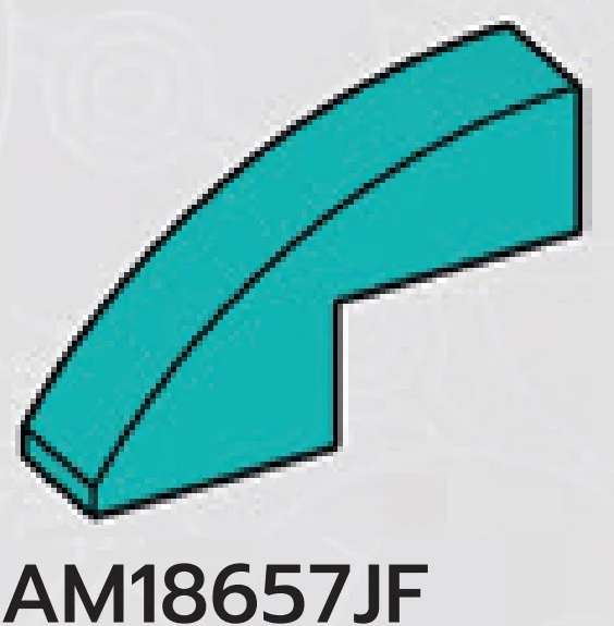 Slope Brick 1 x 2 x 4 with half-curved top