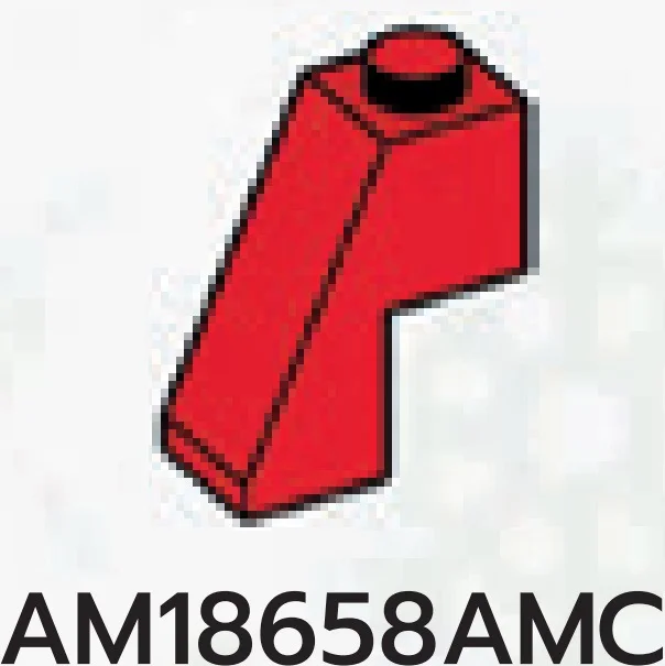 Slope 65 1 x 2 x 2 in Red, Flame