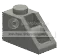 Slope brick 45 1 x 2 with transverse handle in Gray, Light