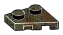 Wedge Plate 2 x 2 without left corner in Green, Dark (Camo)