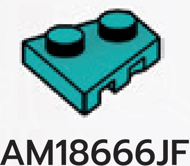 Wedge Plate 2 x 2 without right corner in Blue, Robin's Egg