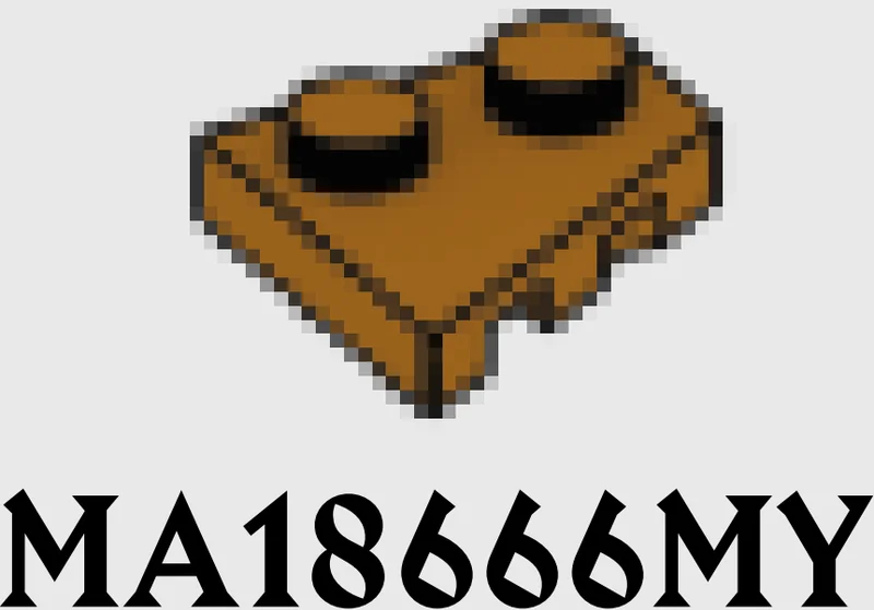 Wedge Plate 2 x 2 without right corner in Brown, Caramel