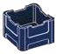 Container: crate 3 x 2 x 3 in Blue, Steel