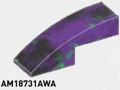 Brick 2 x 2 x 6 curved in Purple, Rich