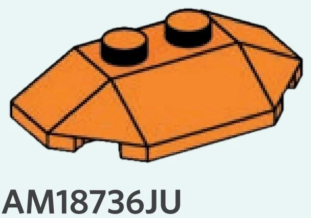 Slope brick 36 2 x 4 triple in Orange, Smoky