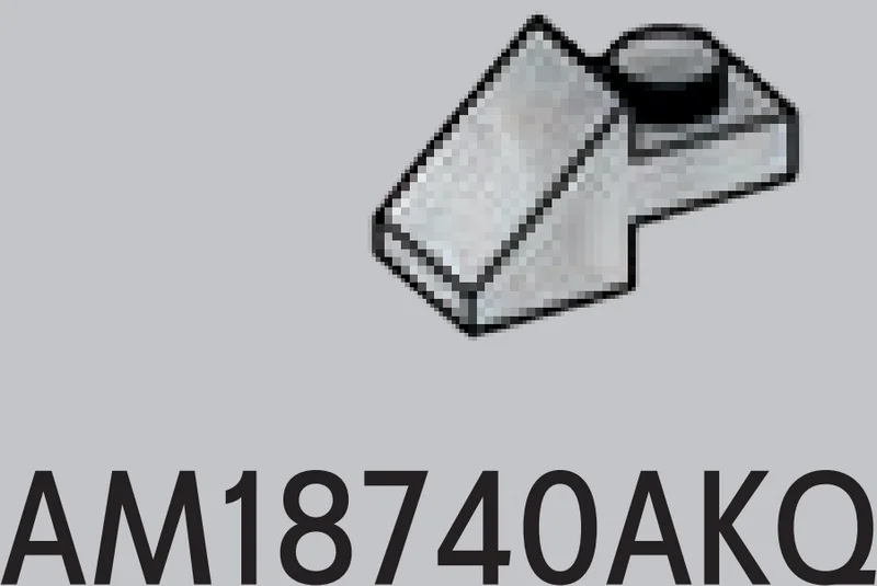 Slope 45 1 x 1 with 1 x 1 Plate in White with Black Marbling (Camo)