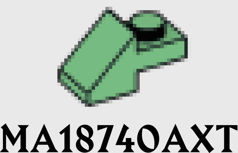 Slope 45 1 x 1 with 1 x 1 Plate in Green, Vertigris (Sand Green)