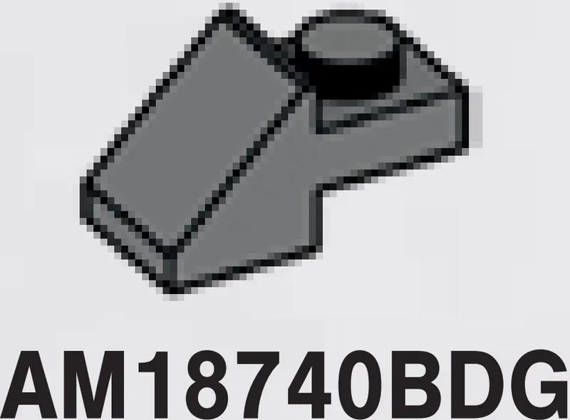 Slope 45 1 x 1 with 1 x 1 Plate in Gray, Dark (Flake)