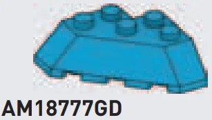 Wedge Brick 45 3 x 3 Corner in Blue, Rich Sky