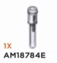 Connector: axle 1 stud long with bar, short in Black