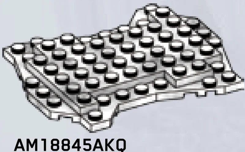 Baseplate 8 x 10 irregular, Two-Tiered in White with Black Marbling (Camo)