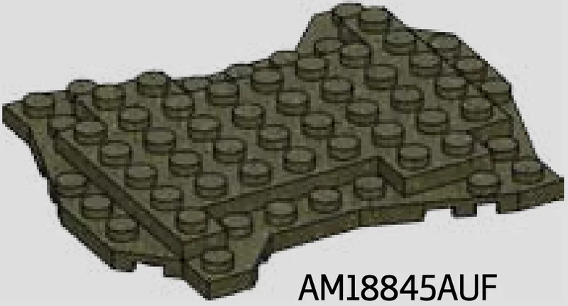 Baseplate 8 x 10 irregular, Two-Tiered