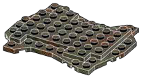Baseplate 8 x 10 irregular, Two-Tiered in Green, Dark (Camo)