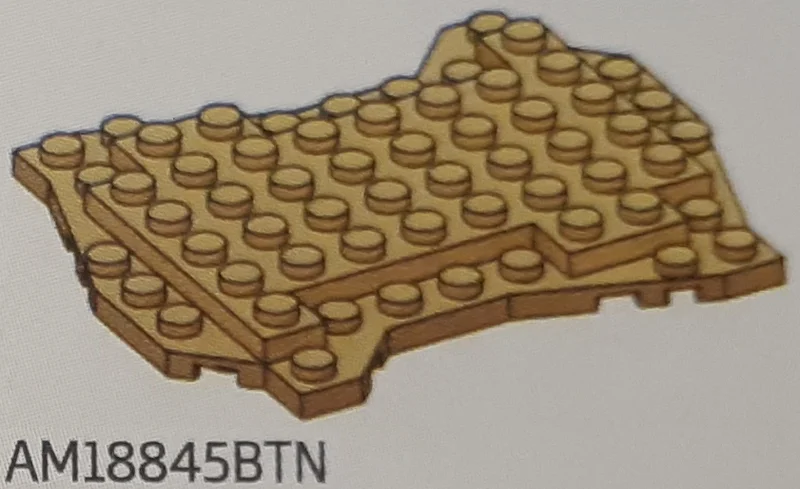 Baseplate 8 x 10 irregular, Two-Tiered in Sand, Dark
