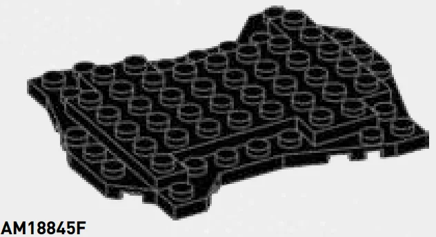 Baseplate 8 x 10 irregular, Two-Tiered in Black