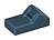 Tile Modified 1 x 2 w/ Raised Horizontal Clip in Gray, Dark Smoke