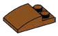 Slope plate 2 x 3 curved slope in Brown, Caramel