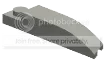 Slope plate 1 x 5 curved with skewed edge, left in Gray, Dark (Metallic)