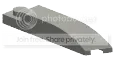 Slope plate 1 x 5 curved with skewed edge, right in Gray, Dark (Metallic)