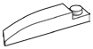 Slope plate 1 x 5 curved with skewed edge, right in White