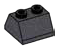 Slope 65 2 x 2 Double, Studs on Top in Metal, Iron (Metallic)