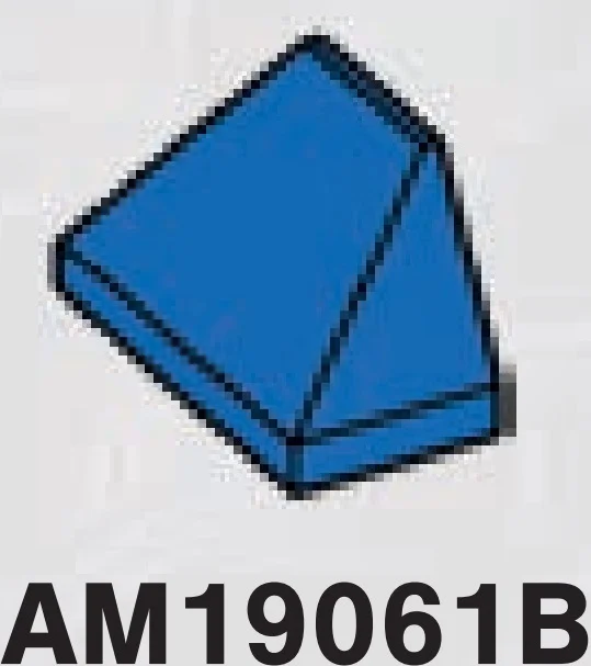 Slope brick 45 2 x 1 double / 60 in Blue