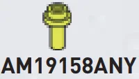 Connector: pin, small with stud in Yellow, Electric
