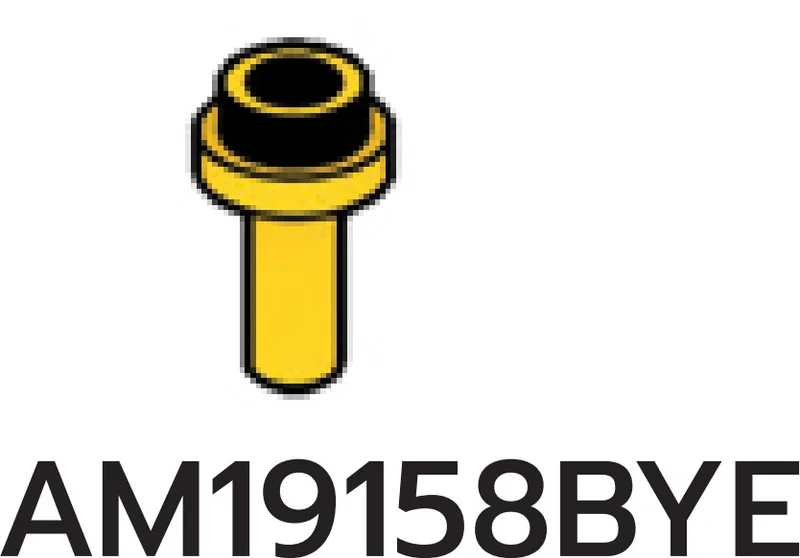 Connector: pin, small with stud in Yellow, Lemon