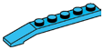 Slope plate 1 x 8 in Blue, Rich Sky