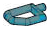 Bar, angled handle on small vertical peg in Blue, Medium (Translucent)