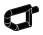 Bar, angled handle on small vertical peg in Black