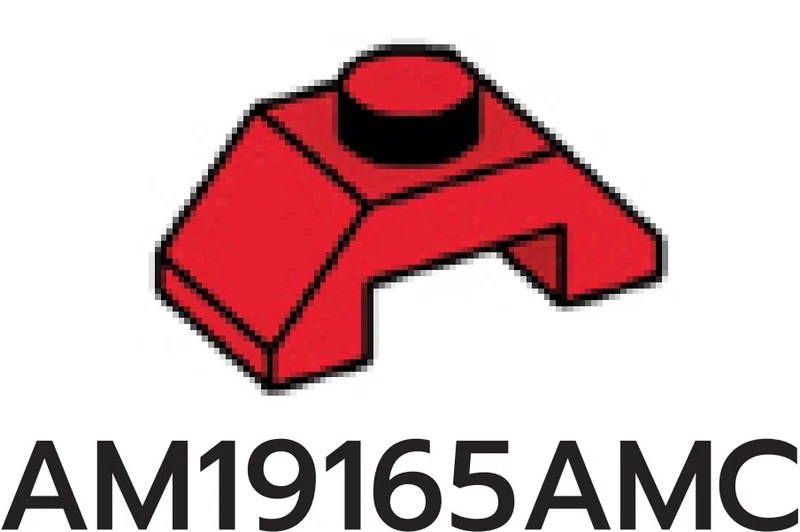 Slope brick 45 1 x 2 double in Red, Flame