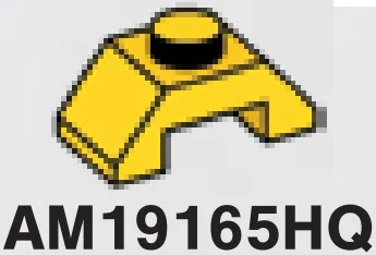 Slope brick 45 1 x 2 double in Yellow, Dark