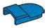 Tile Modified 2 x 3 Half-Round w/ Transverse Arch on One End in Blue with Speckles, Bright