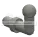 Connector: pin with ball joint, small on perpendicular shaft in Gray, Dull