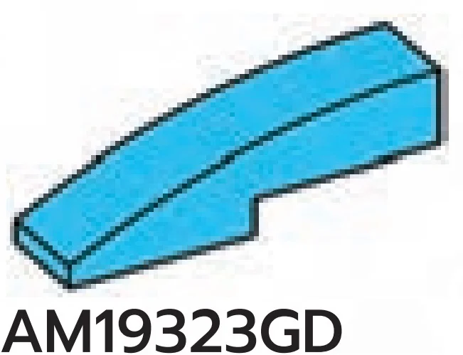 Slope 25 1 x 4 curved in Blue, Rich Sky