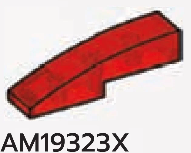 Slope 25 1 x 4 curved in Red (Translucent)