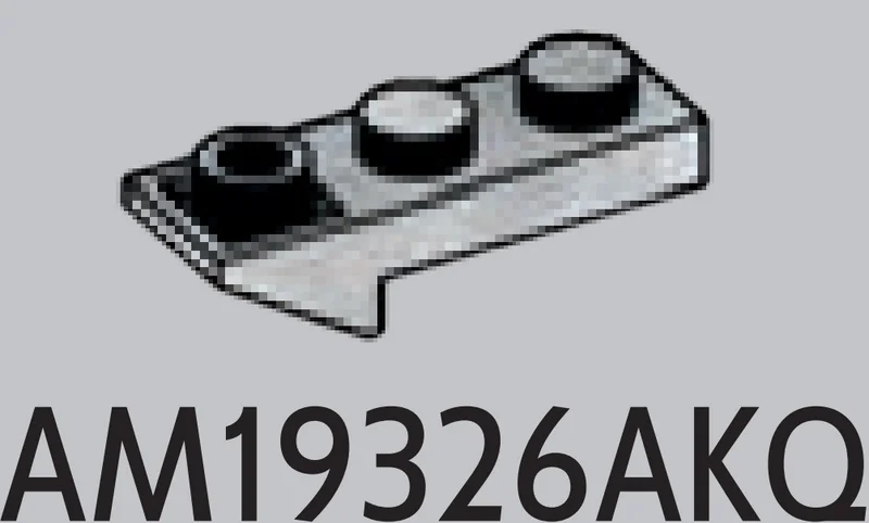 Slope Inverted Plate 1 x 3 with inverse slope beneath one end in White with Black Marbling (Camo)