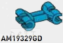 Connector: double clip double-sided in Blue, Rich Sky