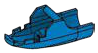 Vehicle Revenant Cannon Cowling with Bar in Blue with Speckles, Bright