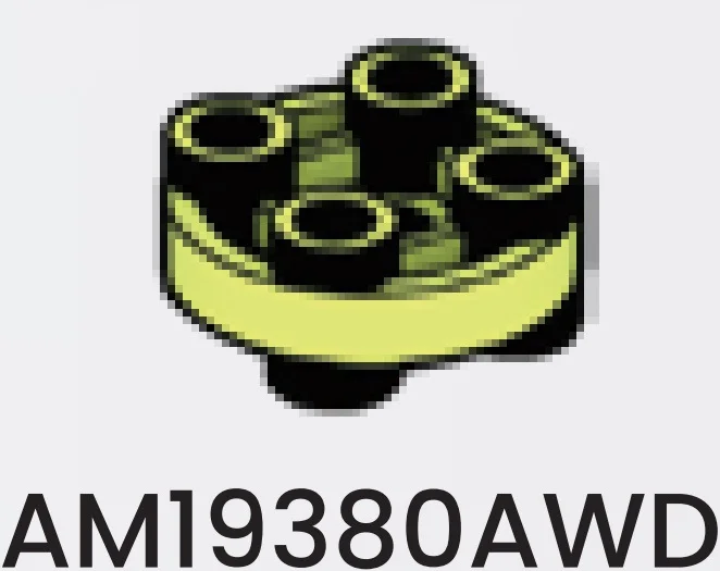 Plate 2 x 2 round Connector: male:male