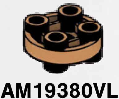 Plate 2 x 2 round Connector: male:male