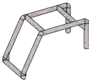 Bar 4 x 3 x 7, rollcage in Gray, Steel