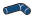 Connector: rod, small, elbow, asymmetrical in Blue, Midnight
