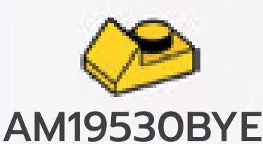Slope Plate 1 x 1 in Yellow, Lemon