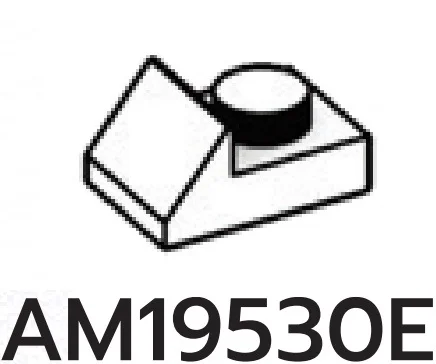 Slope Plate 1 x 1 in White