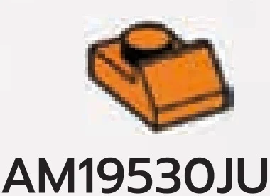 Slope Plate 1 x 1 in Orange, Smoky