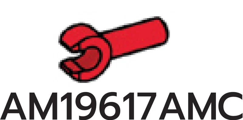 Connector: pin, long with clip in Red, Flame